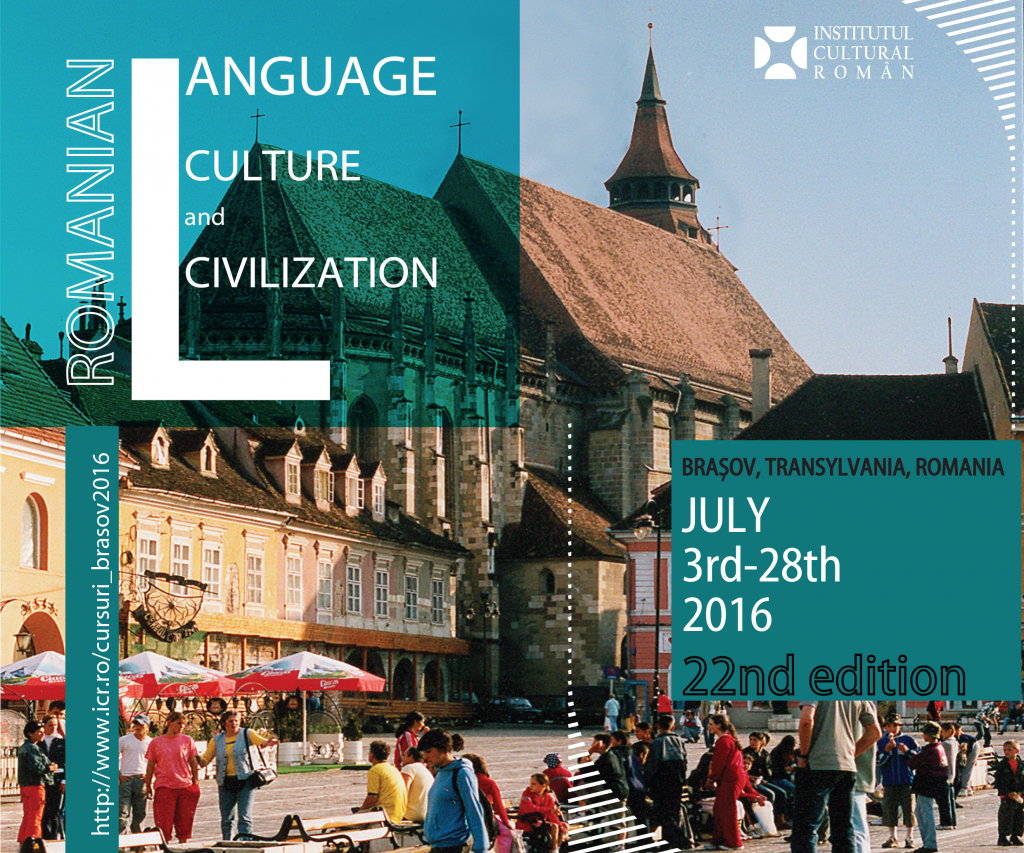 Cursuri de limba, cultura si civilizatie romaneasca, Brasov, 3-28 iulie 2016  Romanian Language, Culture and Civilization Courses, Brasov, July 3rd -28th 2016