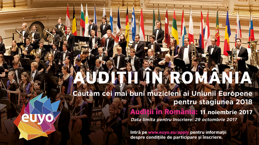 Auditii in Romania pentru Orchestra de Tineret a Uniunii Europene (EUYO)