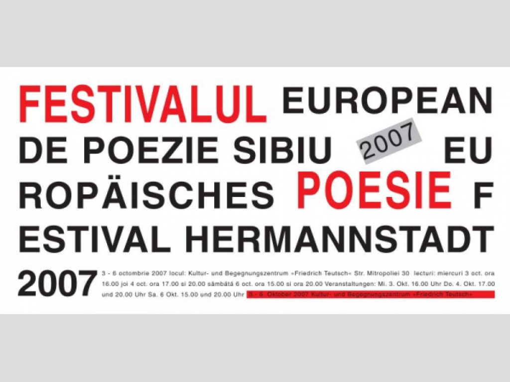 Festivalul european de poezie Sibiu 2007