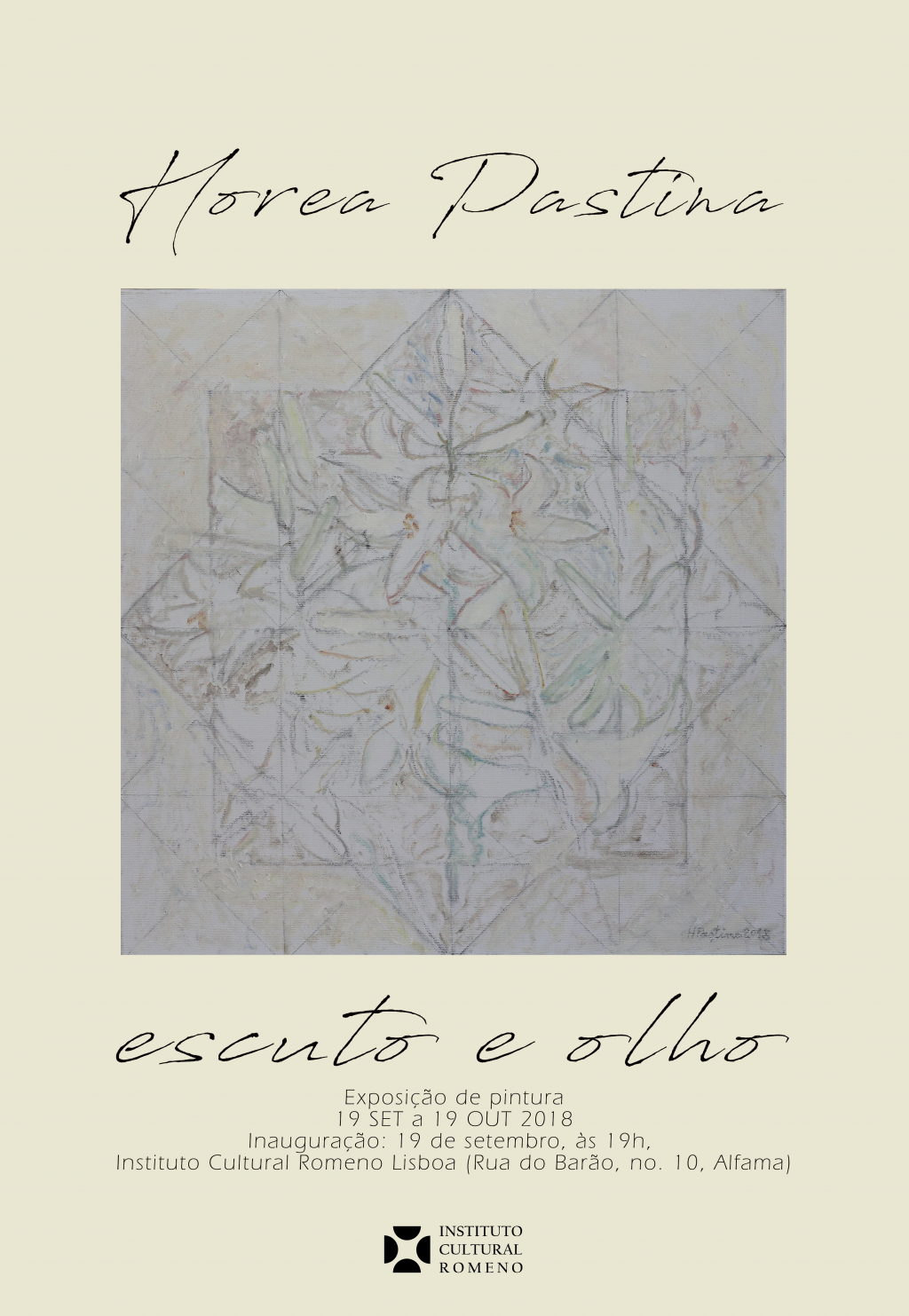 Expozitia Ascult si privesc a pictorului Horea Pastina, prezenta la Galeria ICR Lisabona