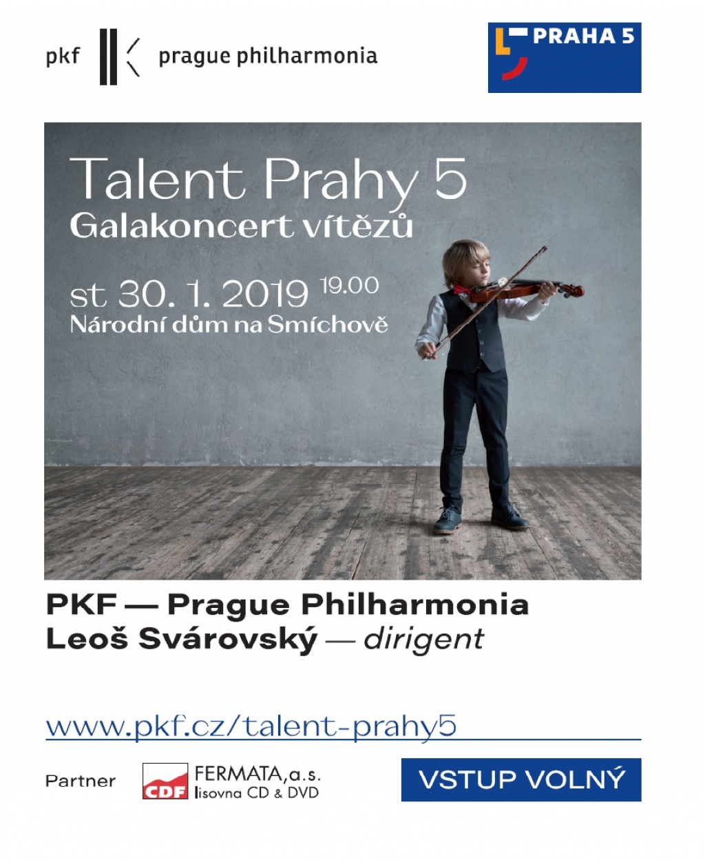 Recitalul pianistului roman Filip Samuel Sebesan acompaniat de Filarmonica din Praga la evenimentul Talent - Praga 5