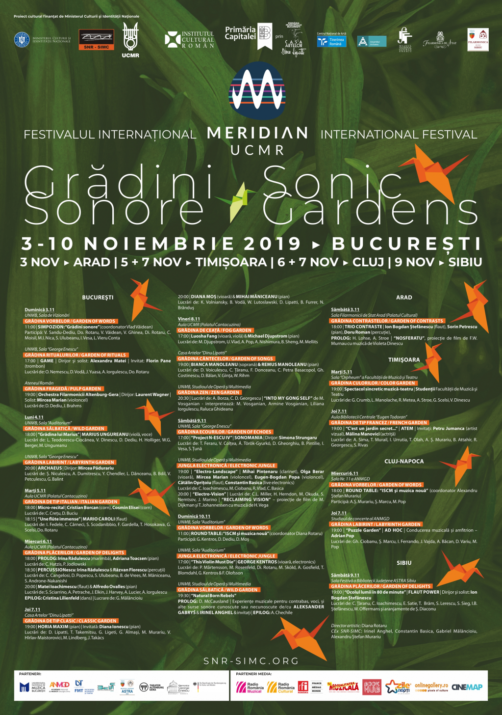 Zeci de concerte, în cinci orașe, la a XV-a ediție a Festivalului MERIDIAN