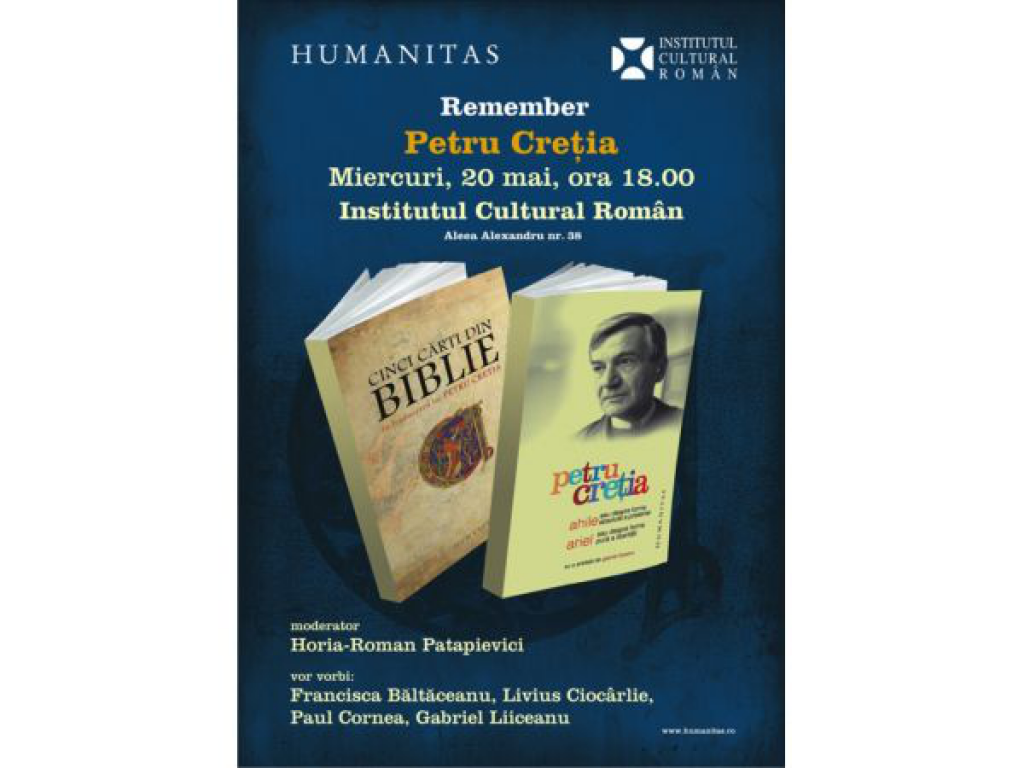 Remember Petru Creţia la Institutul Cultural Român