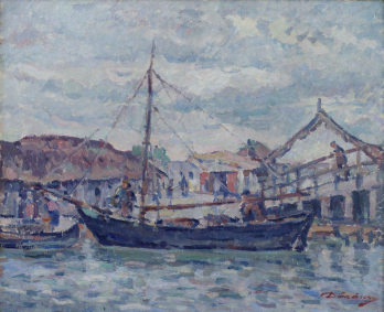 Nicolae Darascu - Imbarcazione a Venezia [Chioggia]