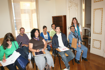 Participanti la Cursul de Limba Romana, sustinut de ICRL